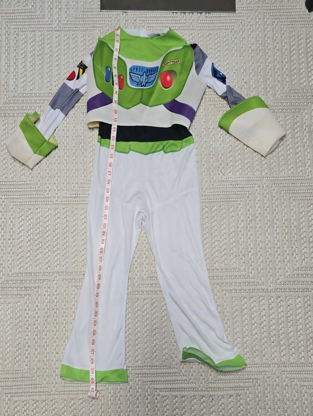 Buzz Lightyear Kids Costume - White & Green Space Ranger Suit - Picture 12 of 14